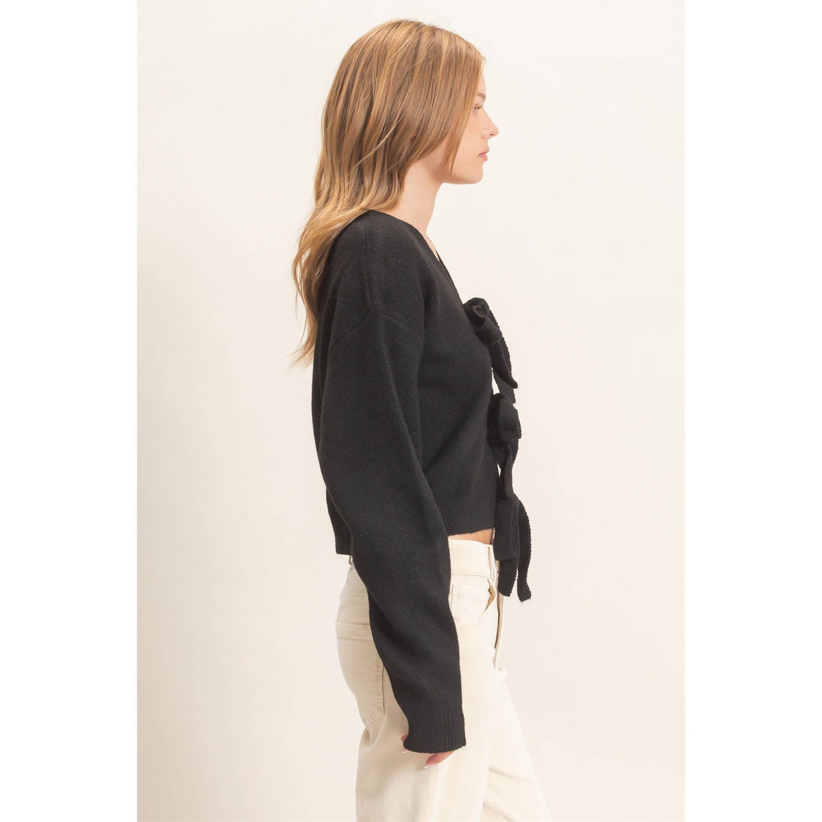 Bow Tie Sweater Black