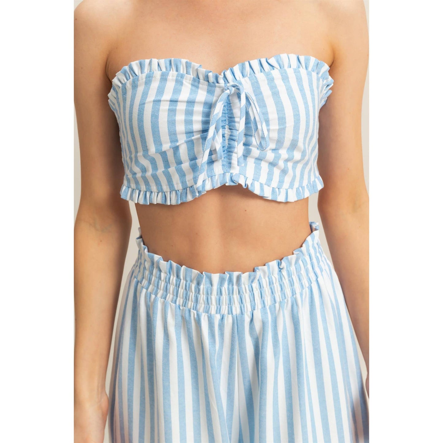 Striped Top And Pants Set