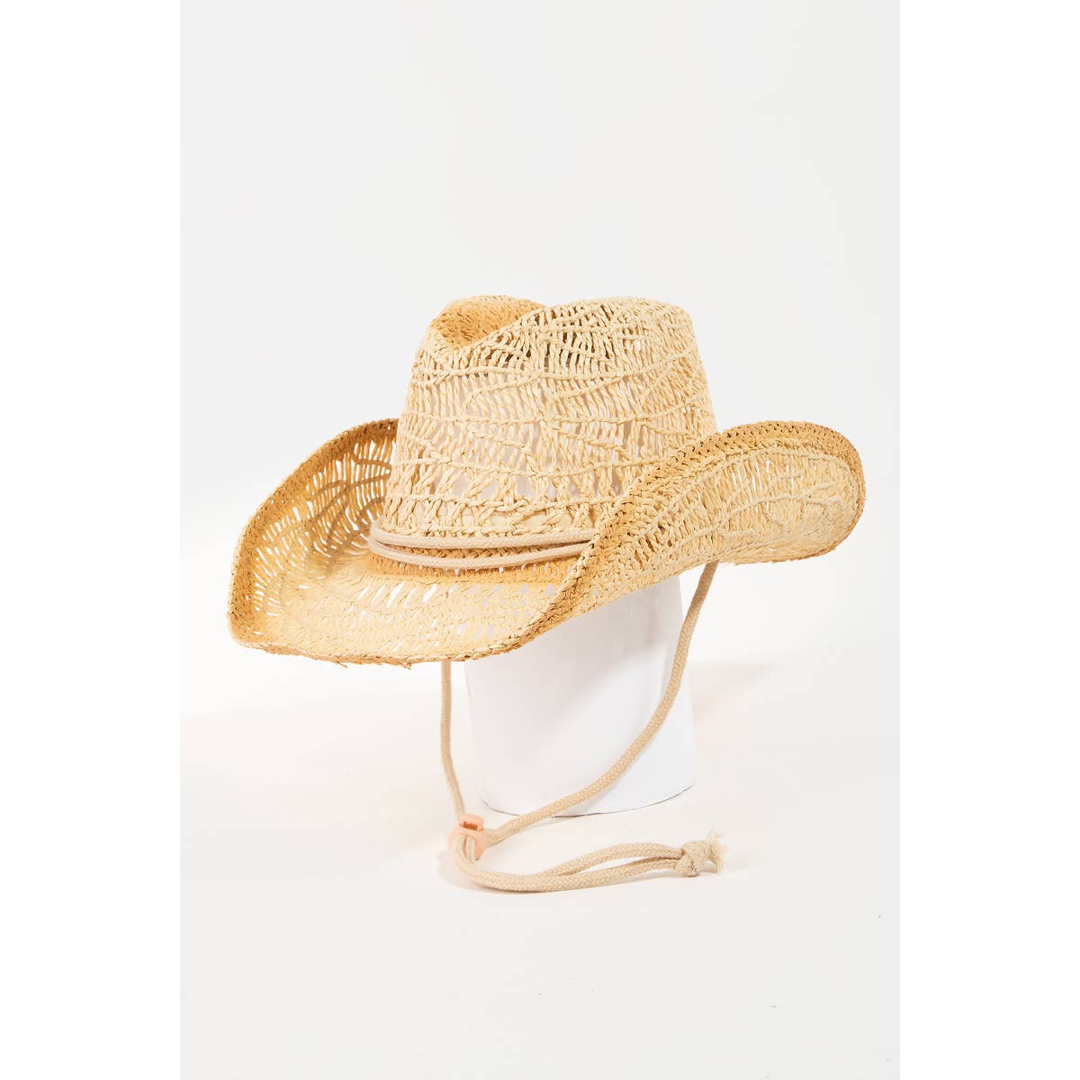 Straw Braided Rope Ribbon Cowboy Hat