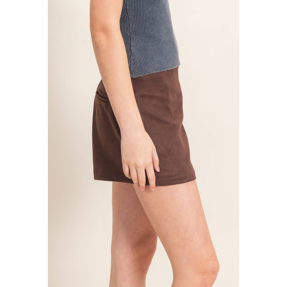 Suede Skort