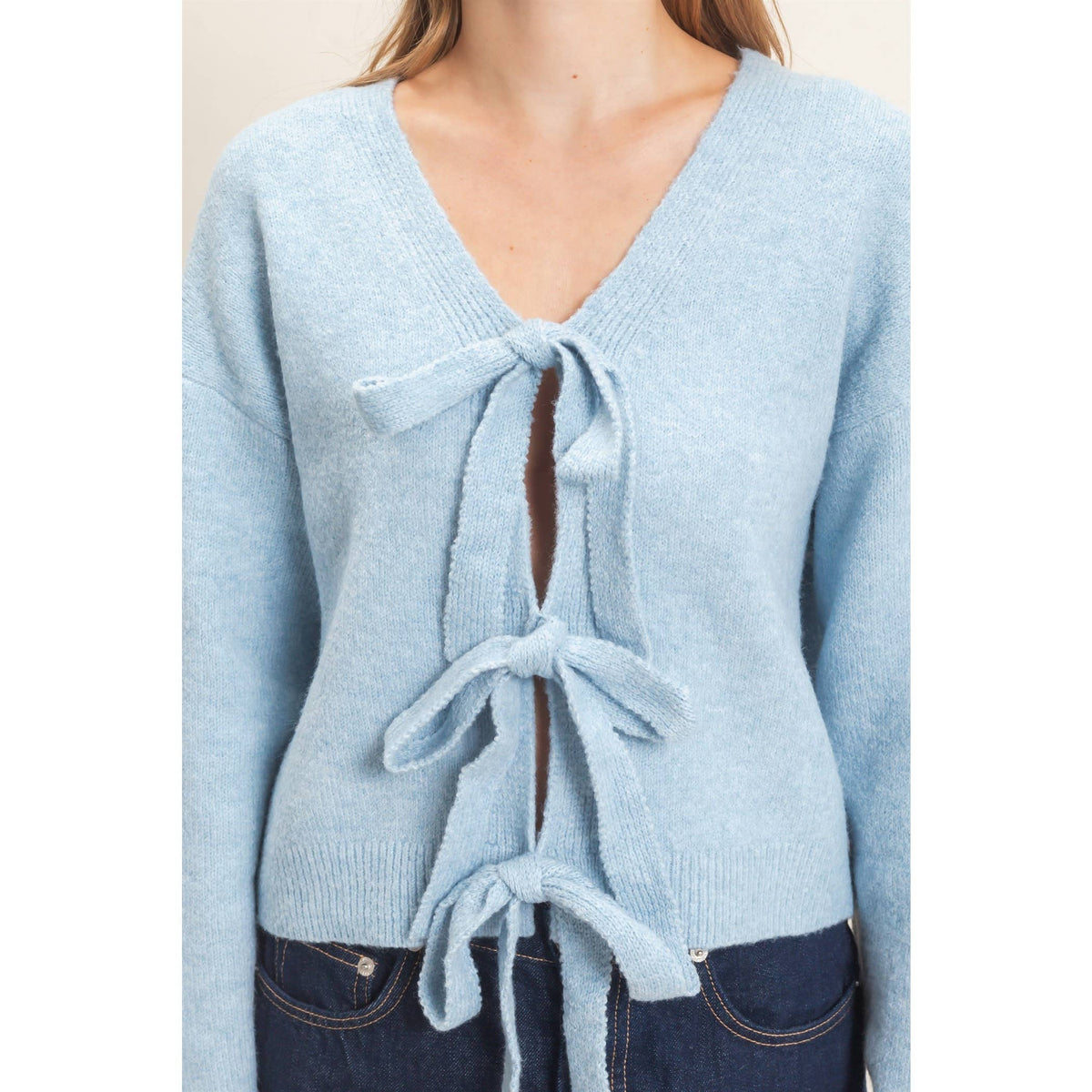 Bow Tie Sweater Black