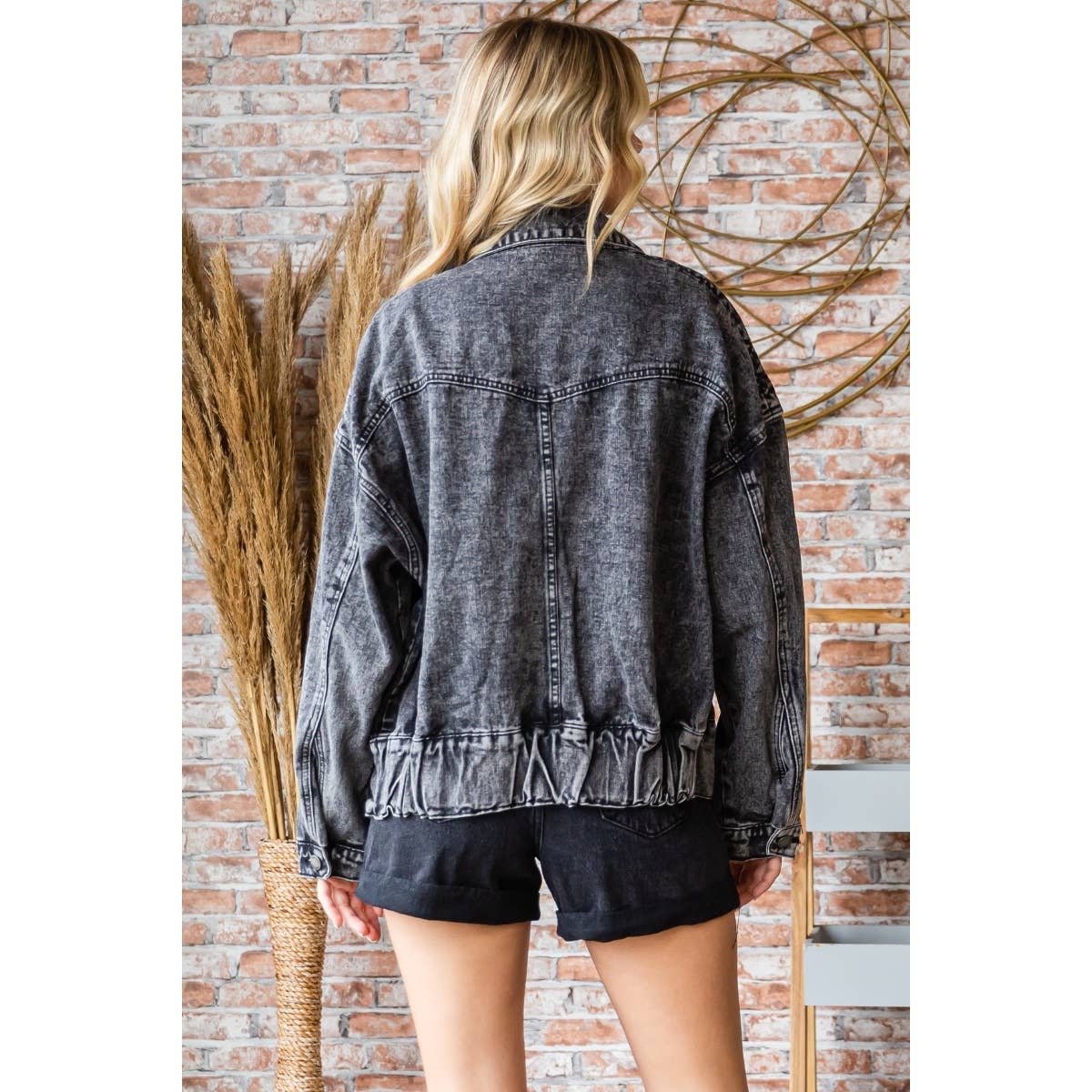 Oversize Cargo Denim Jacket