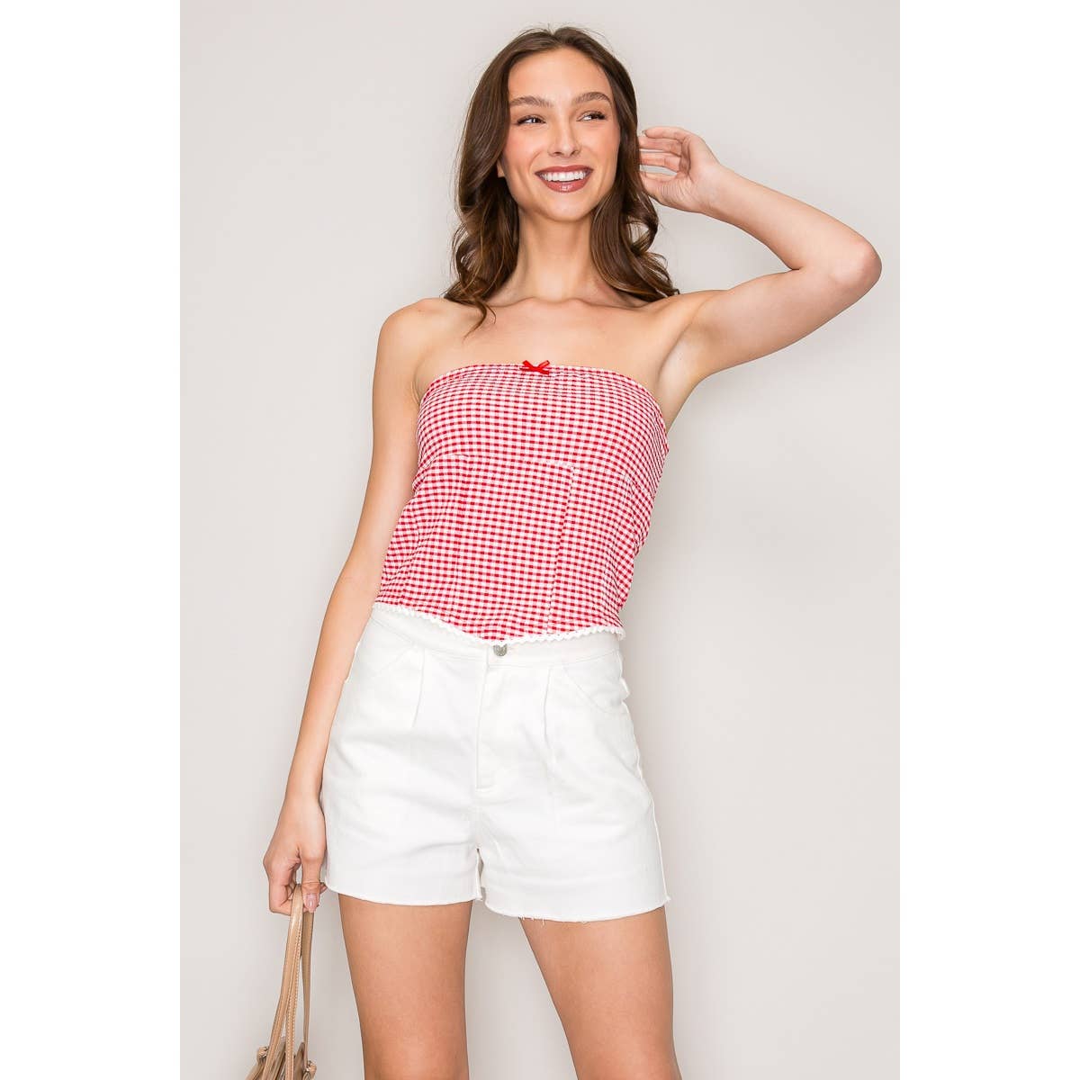 Red Crochet Tube Top