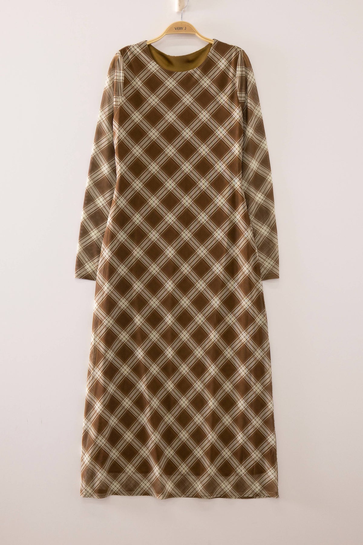 Plaid Long Sleeve Dress