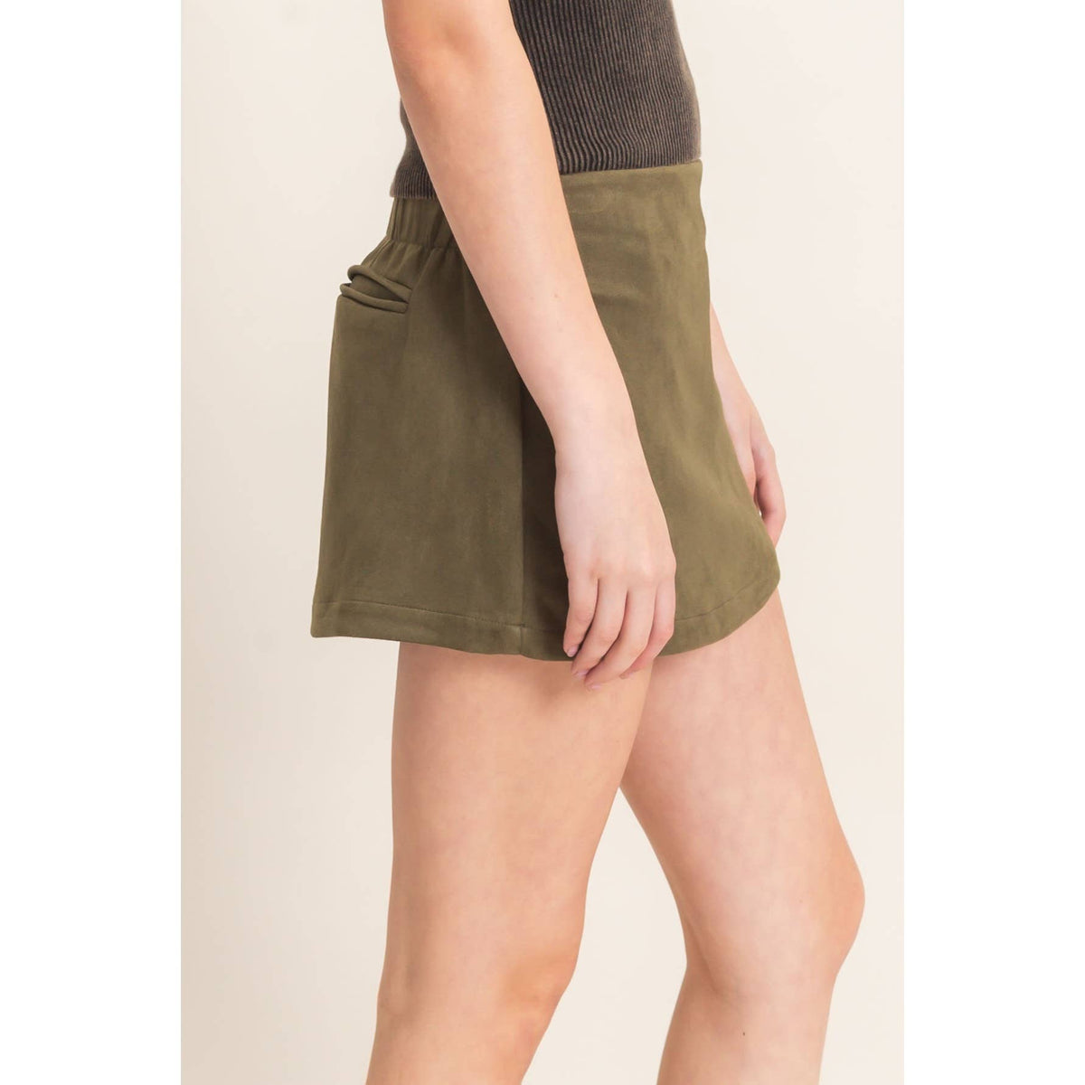 Suede Skort