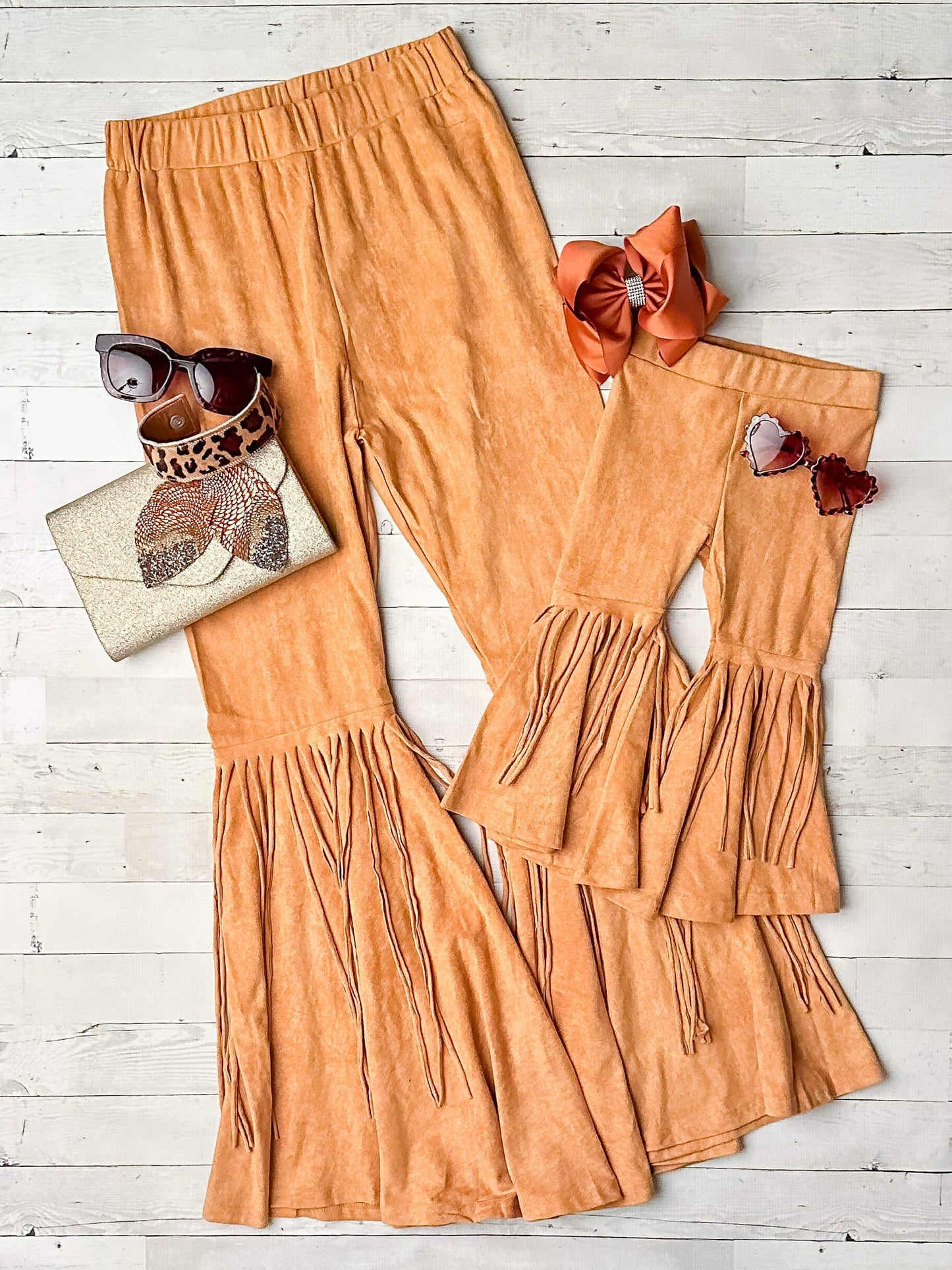 Girls Camel Fringe Bells