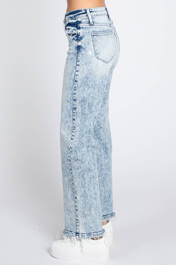 SUPER HIGH RISE STRETCH CLASSIC STRAIGHT JEANS
