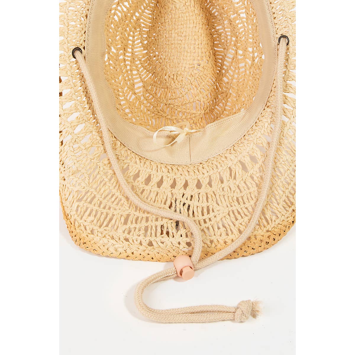 Straw Braided Rope Ribbon Cowboy Hat