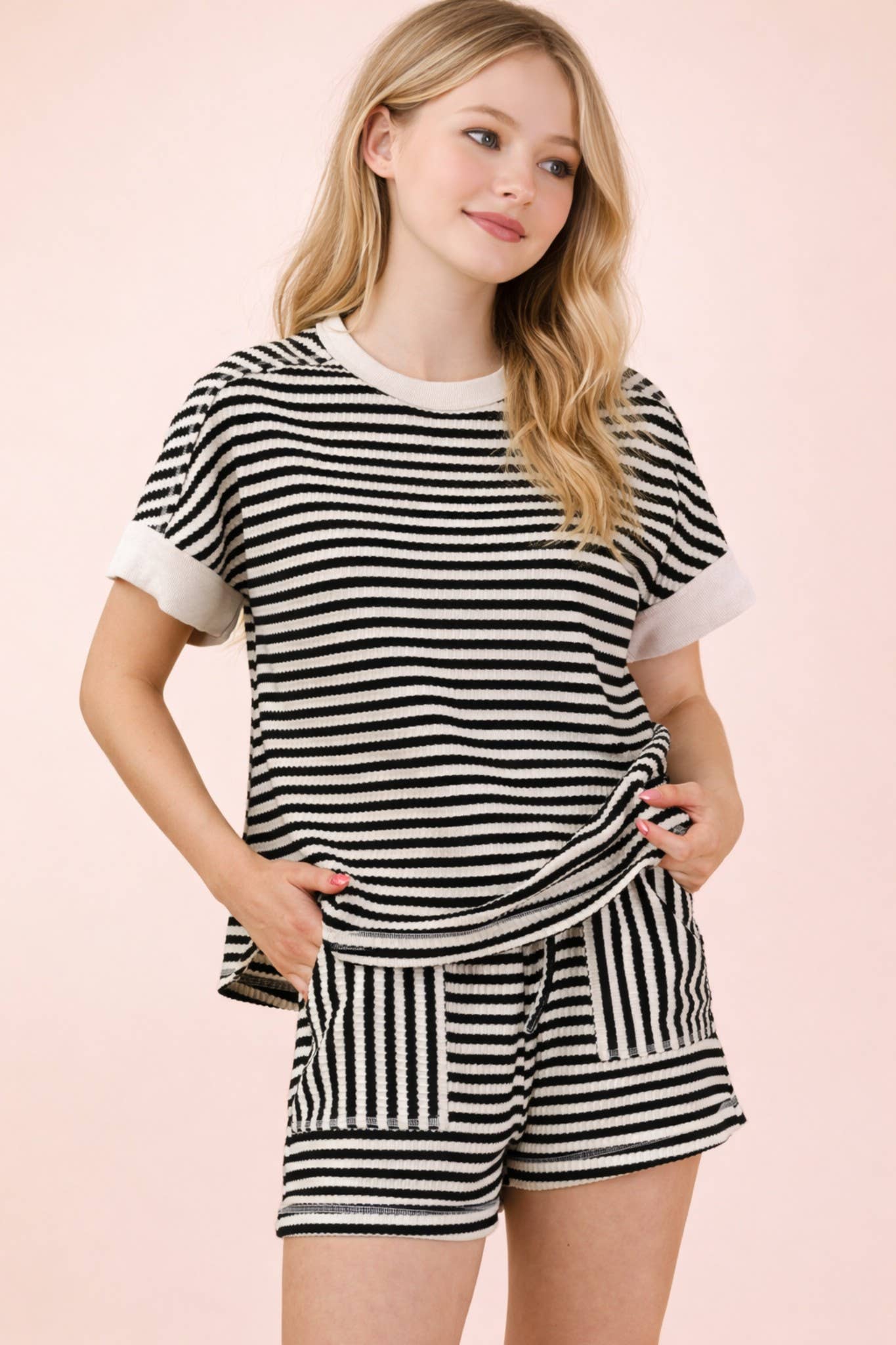 Striped Comfy Knit Set
