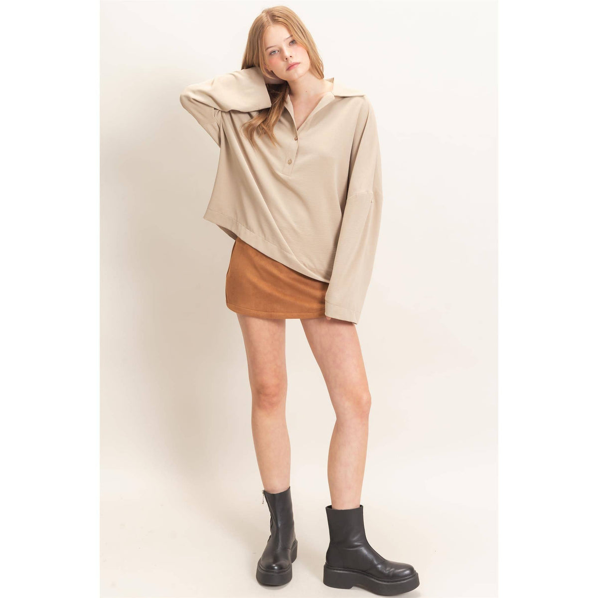 Suede Skort