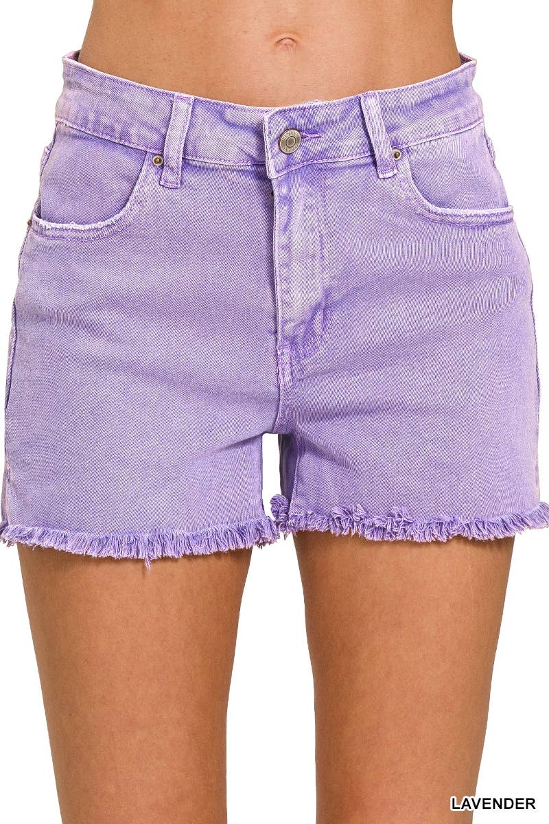 Purple Cutoff Shorts