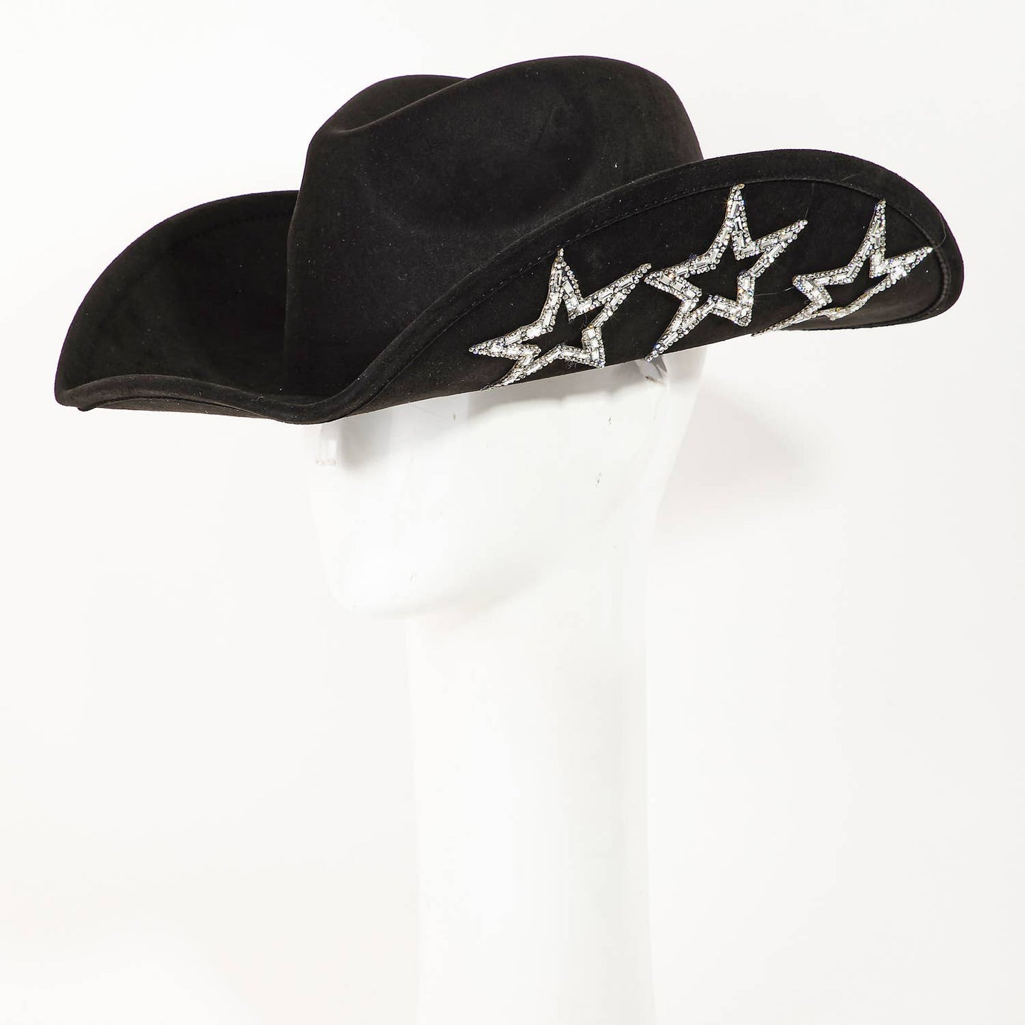 Studded Rhinestone Star Cowboy Hat Pink