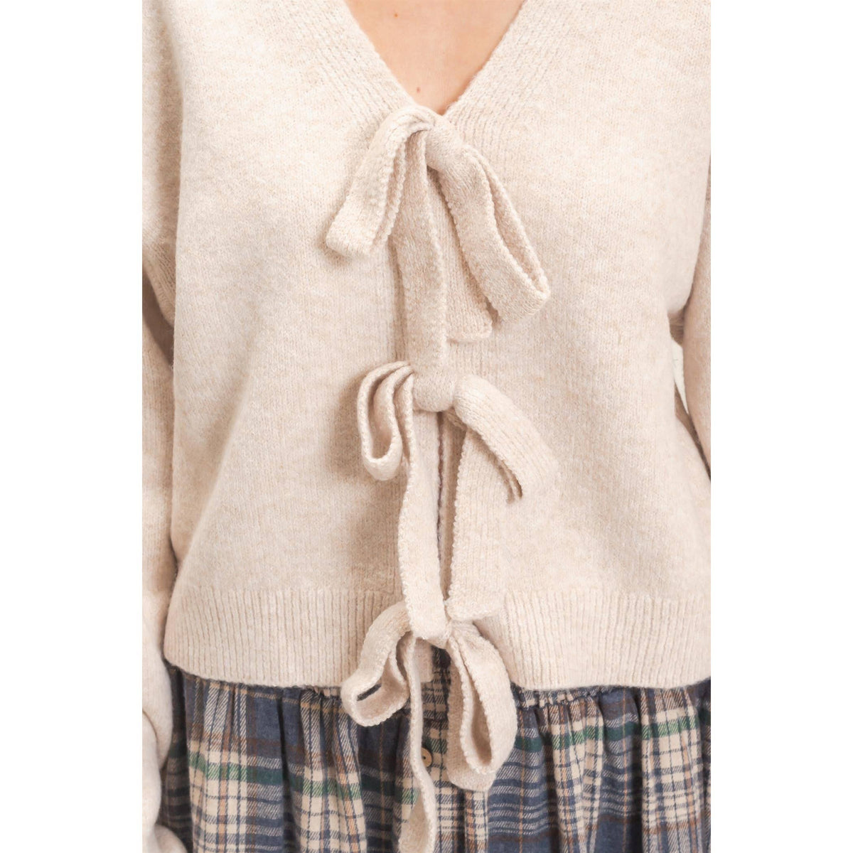 Bow Tie Sweater Black