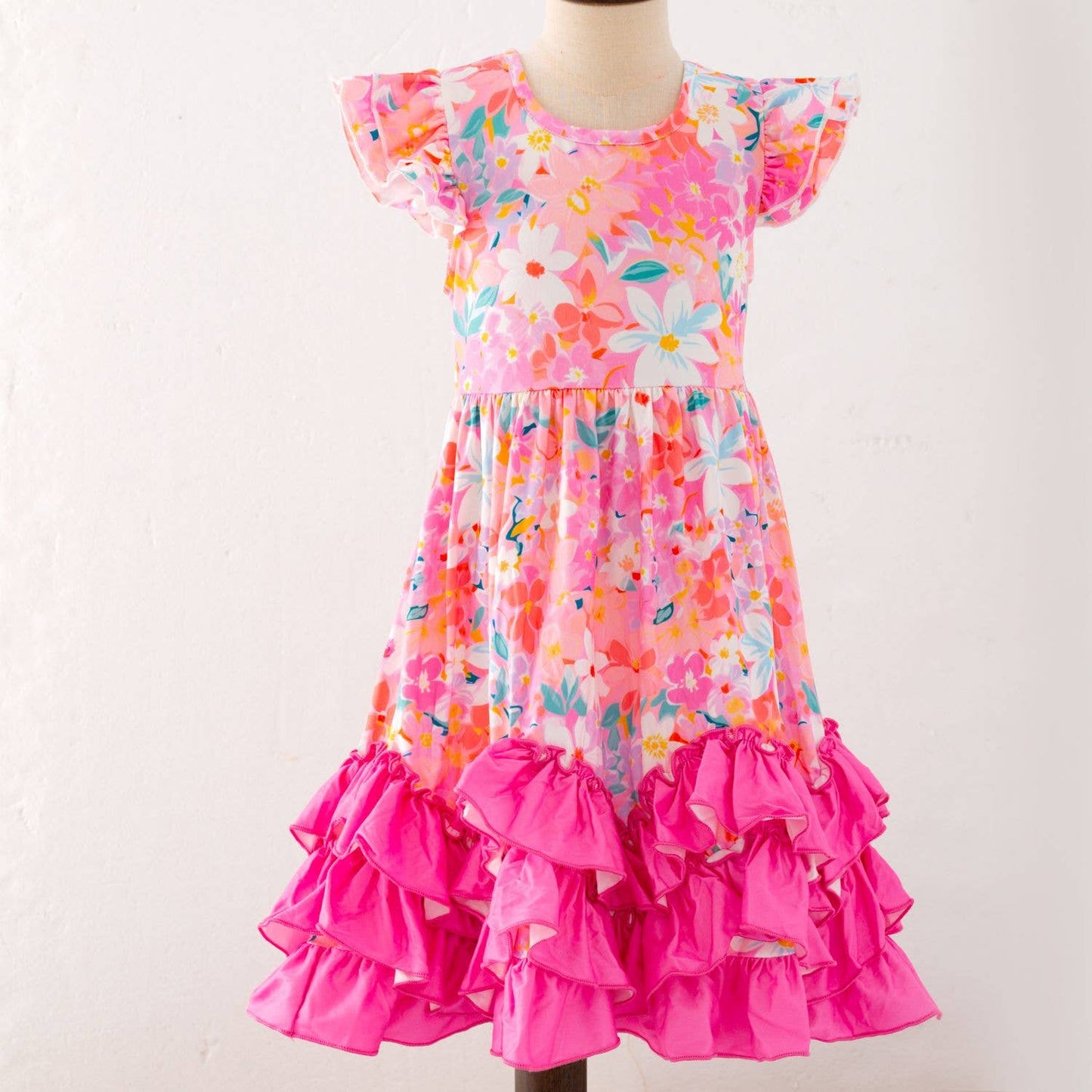 Pink Blossom Breeze Maxi Girls Dress