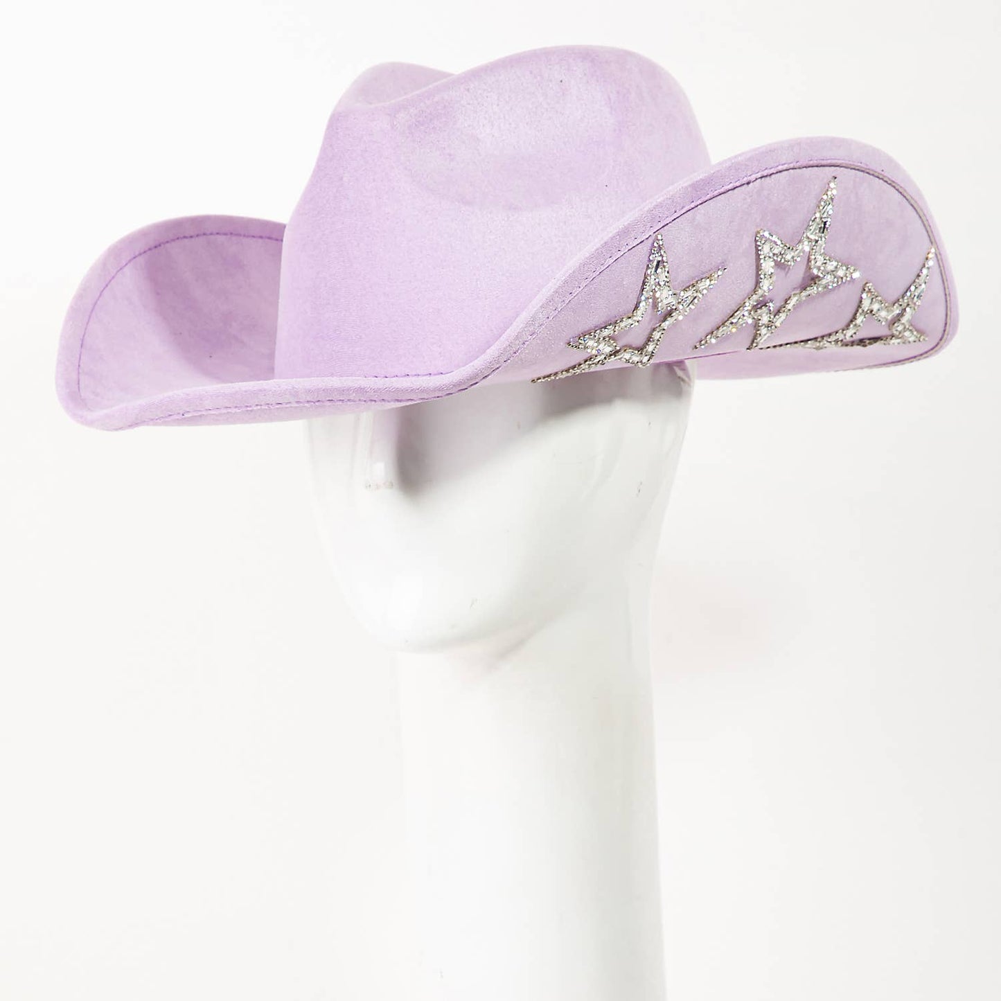 Studded Rhinestone Star Cowboy Hat Pink