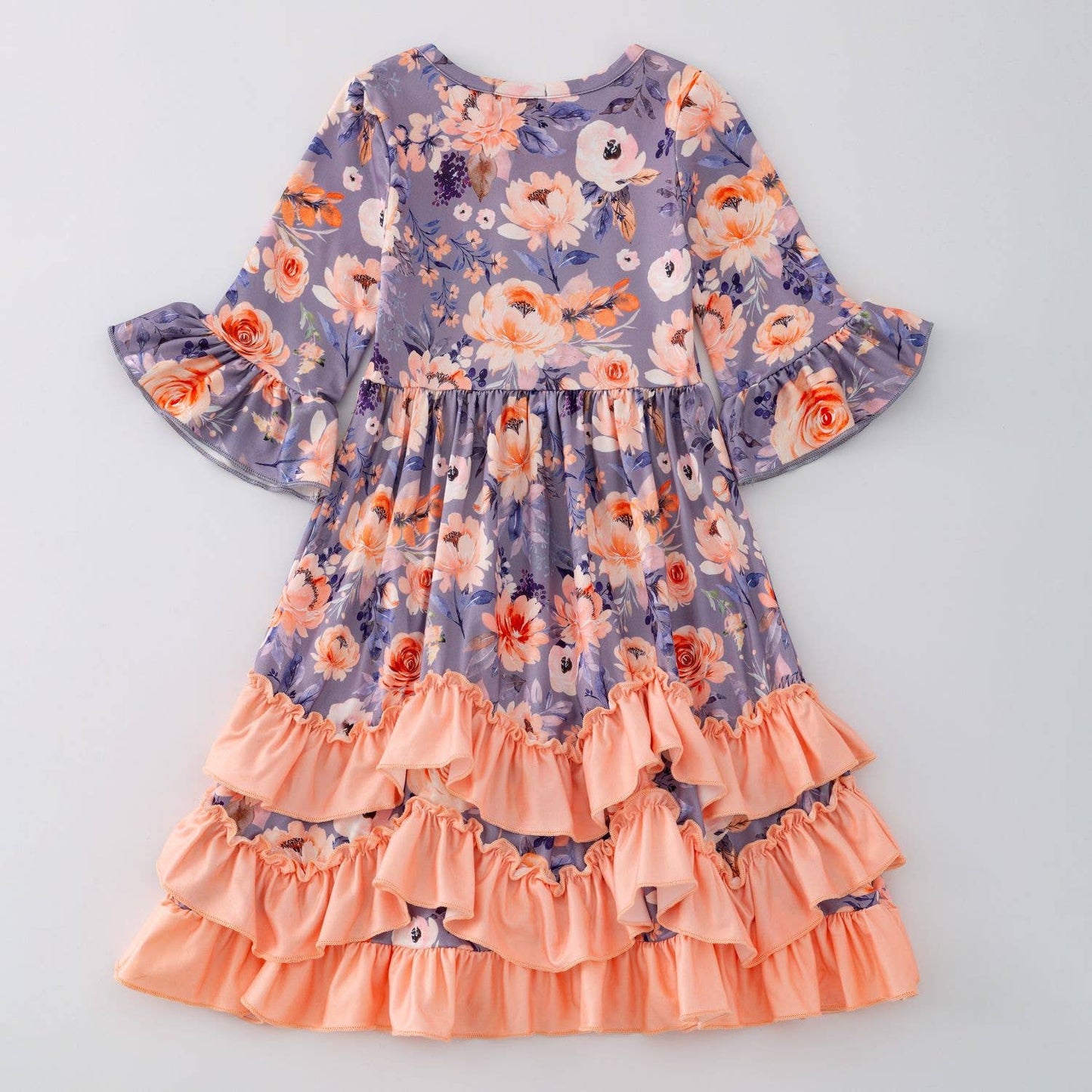 Dusty Peach Maxi Girls Dress