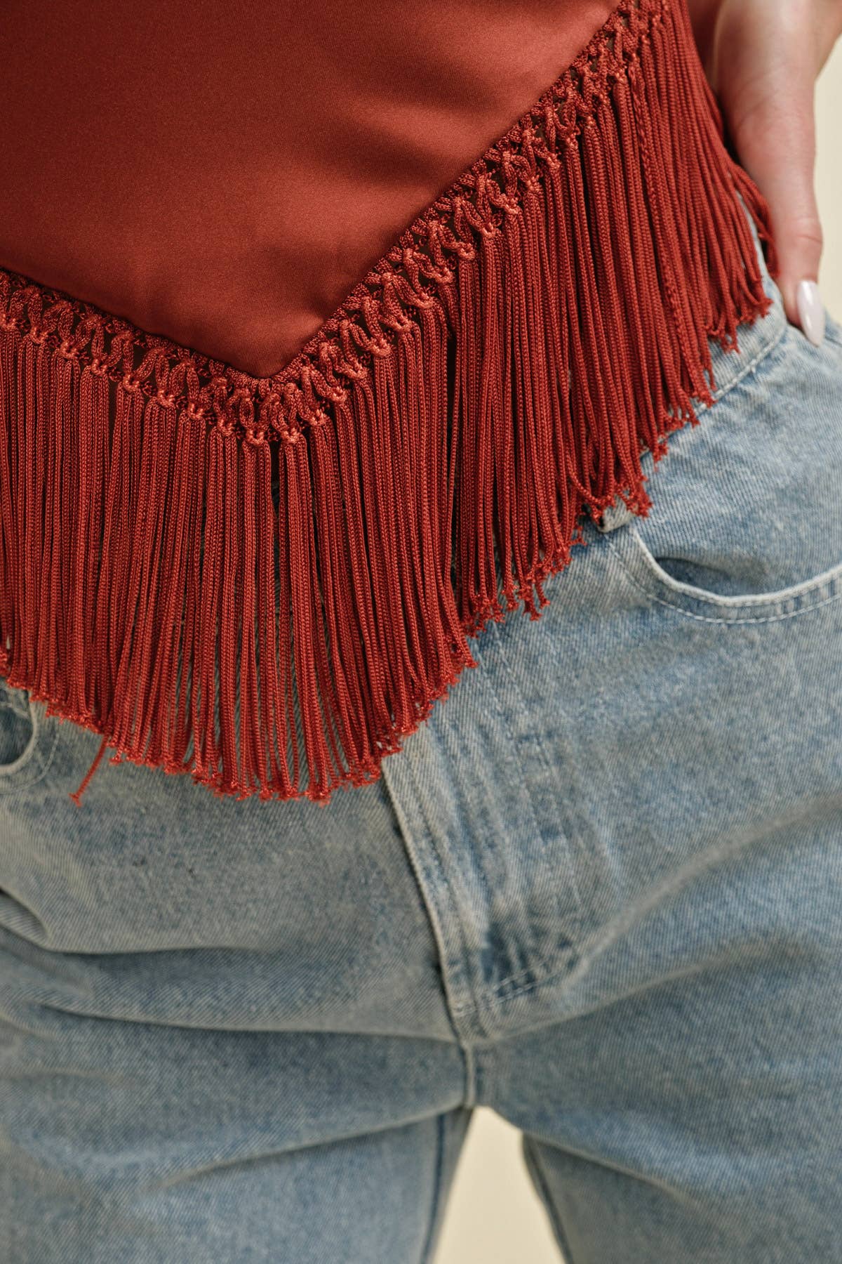 Strapless Fringe Top