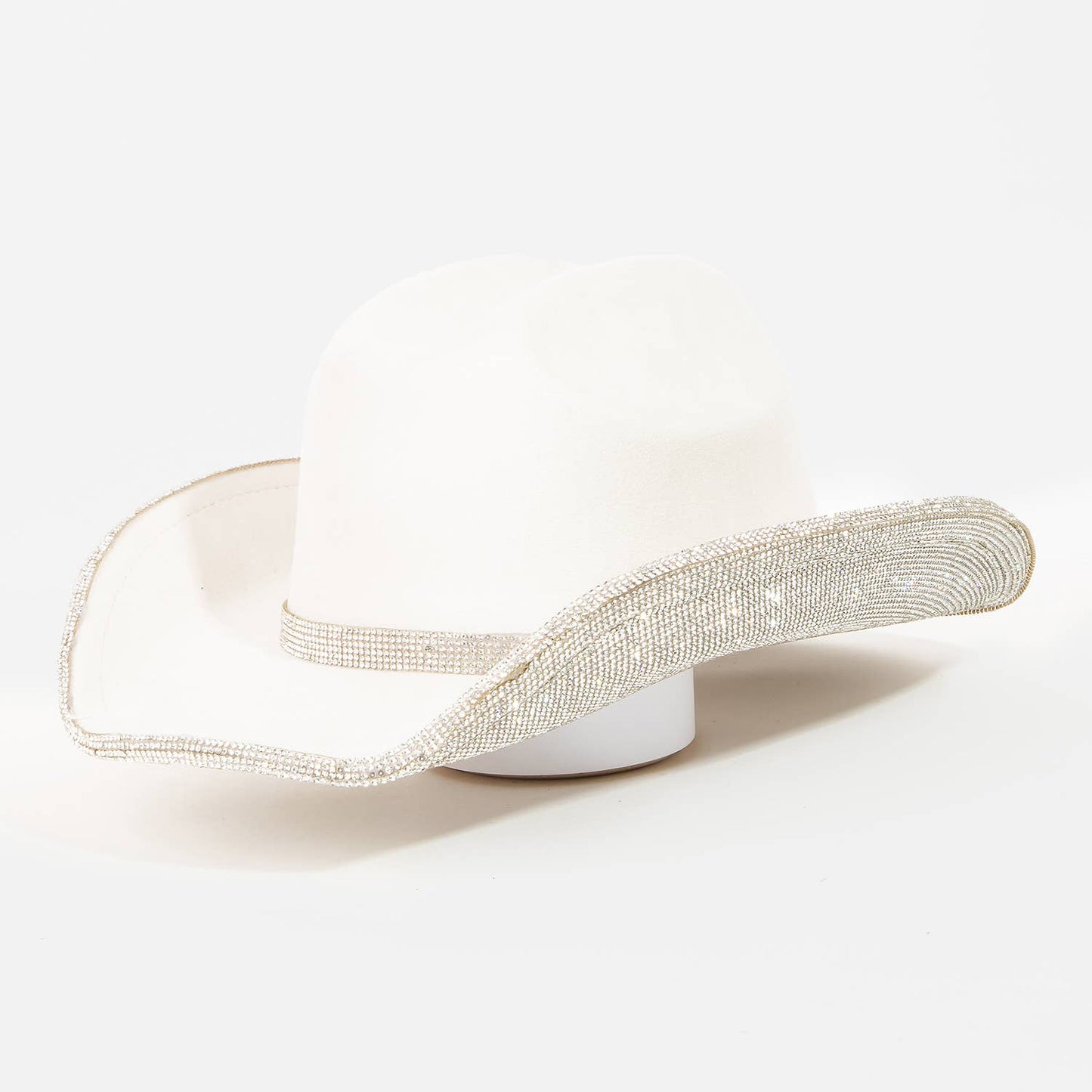 Pink Rhinestone Trim Cowboy Hat