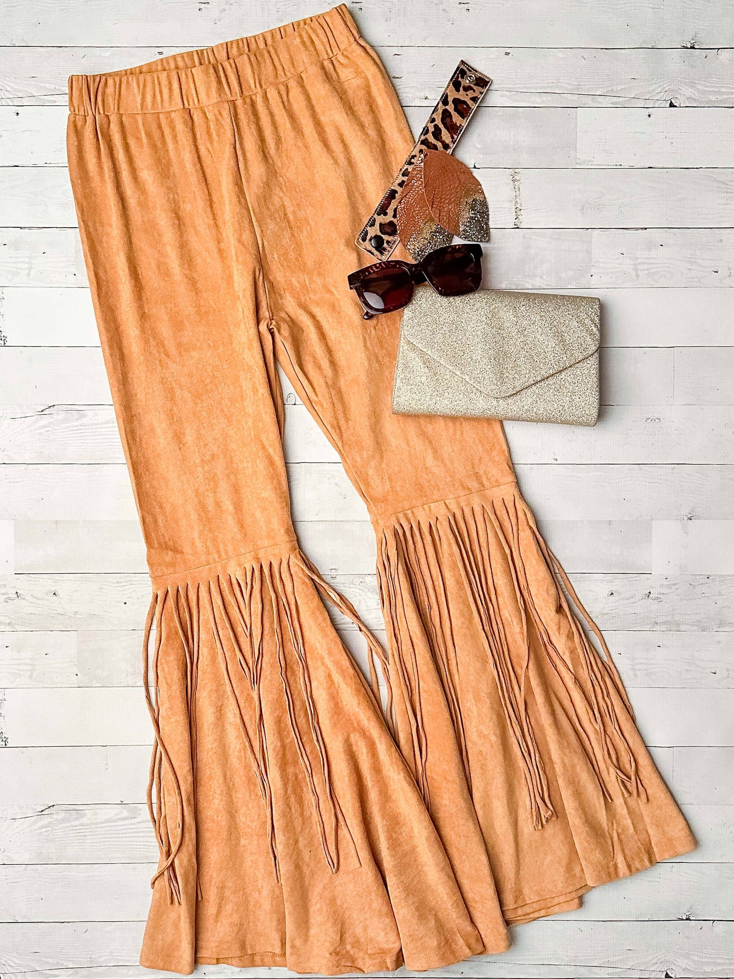 Girls Camel Fringe Bells