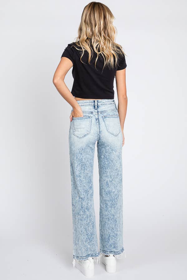 SUPER HIGH RISE STRETCH CLASSIC STRAIGHT JEANS