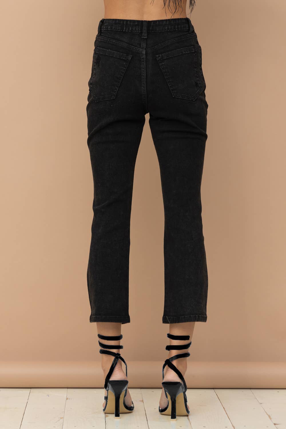 Studded Rhinestone Denim Jeans