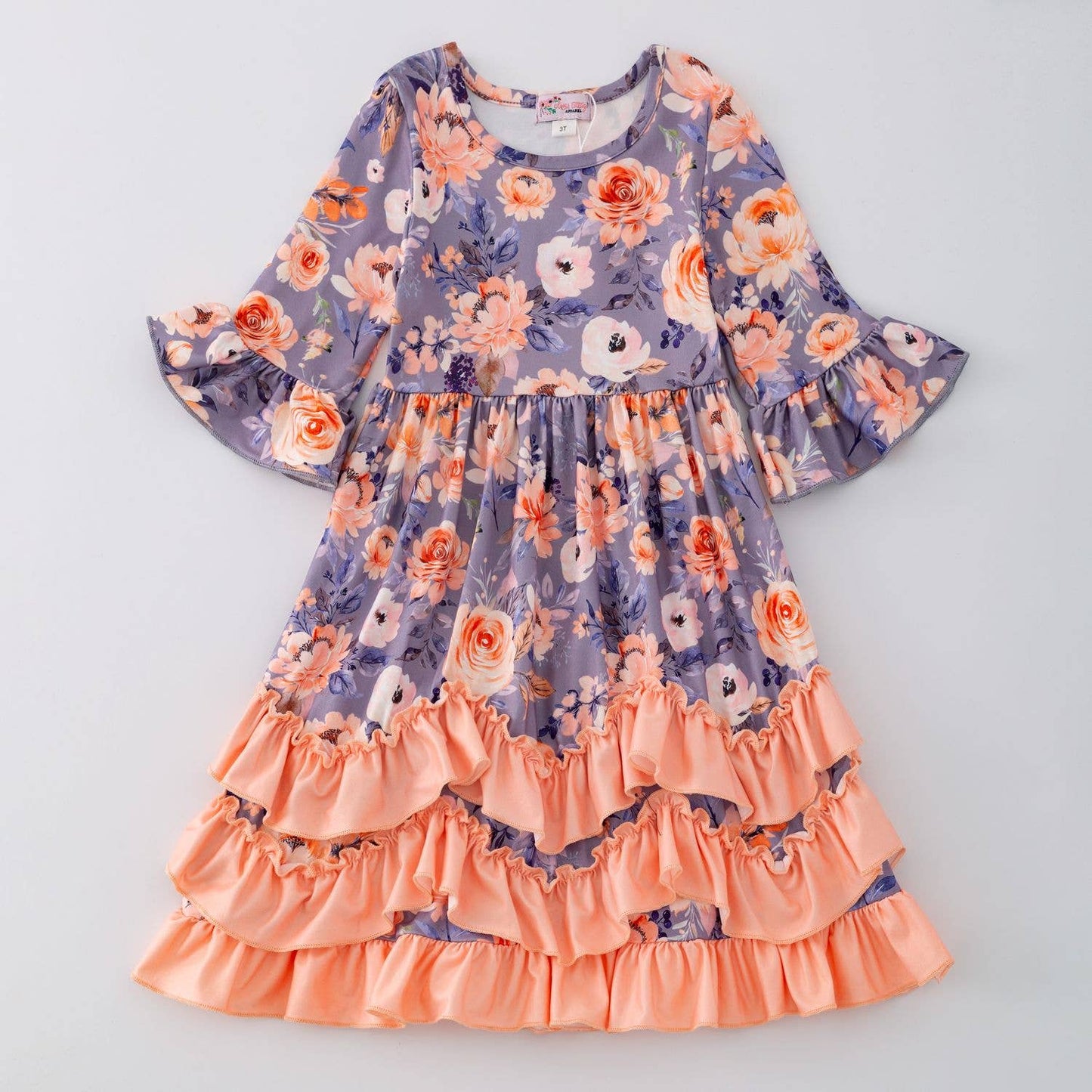 Dusty Peach Maxi Girls Dress