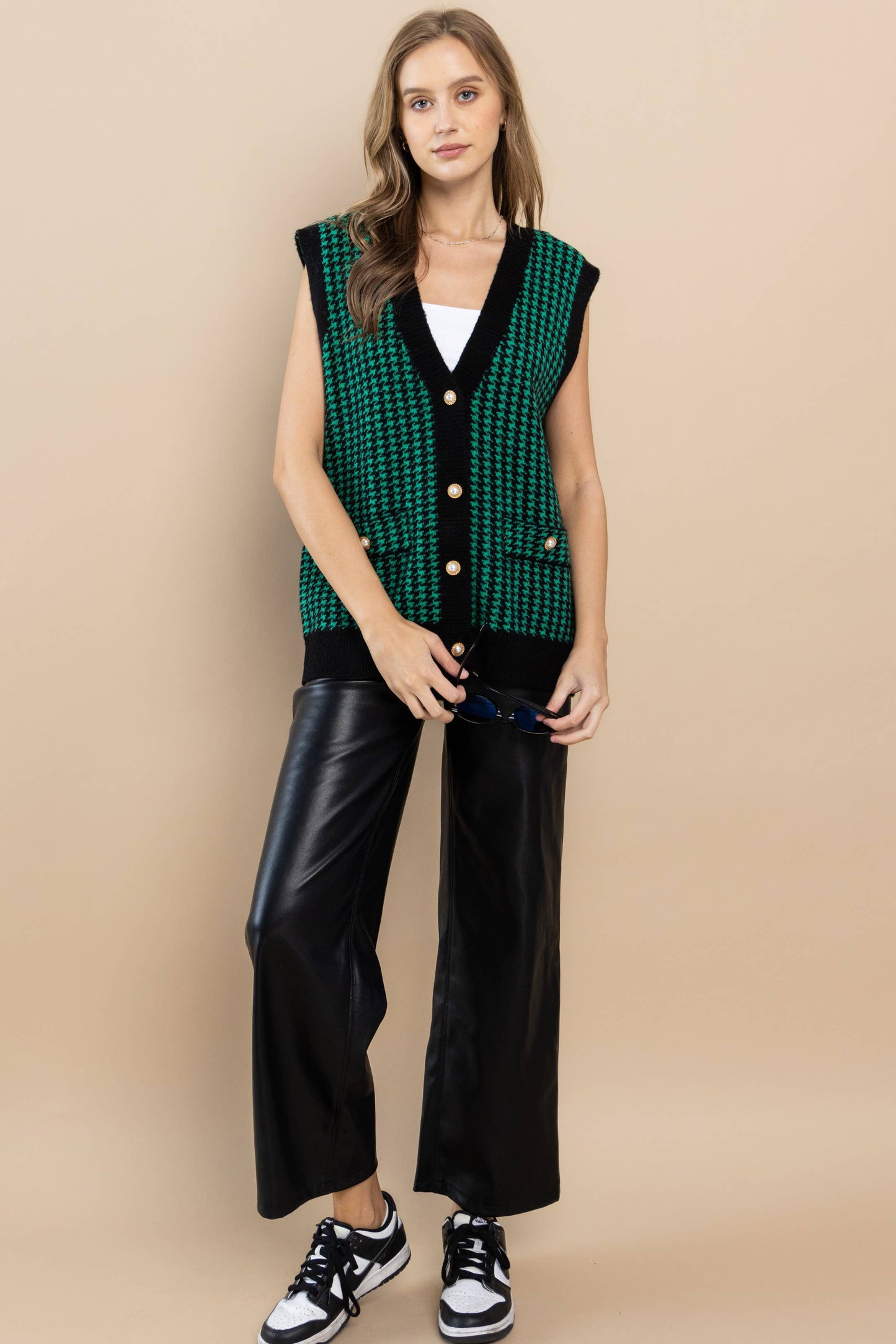 Green/Black Sweater Vest