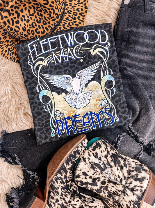 Black Leopard Fleetwood Dreams Graphic Tee