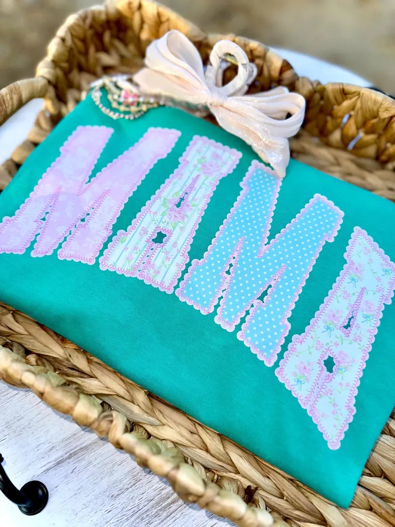 Floral Lace Mama Comfort Colors Graphic Tee