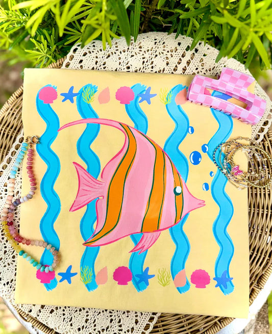 Preppy Summer Fish Comfort Colors Graphic Tee