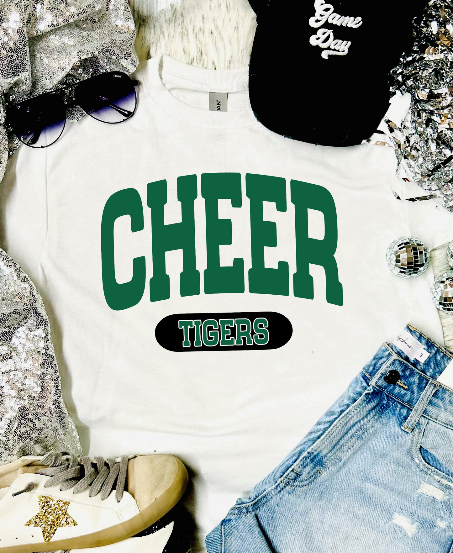 Cheer New Mascot White Tee