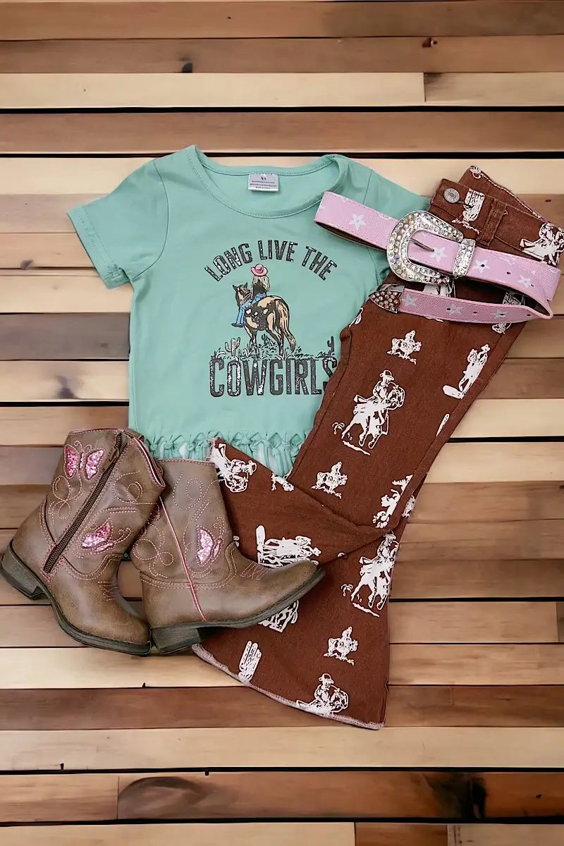 Long Live Cowgirls Kids Tee with Fringe